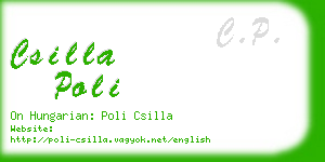 csilla poli business card